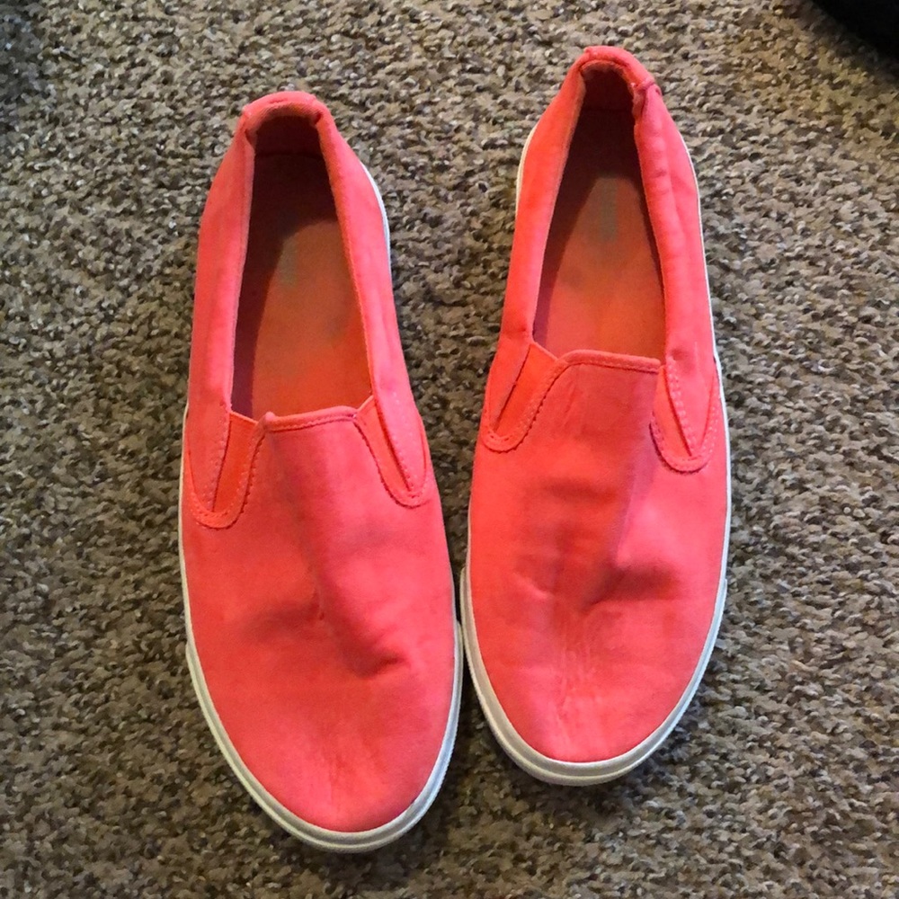 Fluorescent Coral Old Navy Slip-Ons
